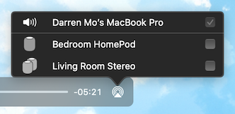 mac audio player with playback control